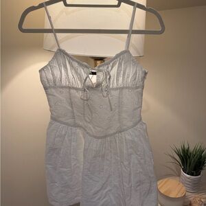 Zara White Embroidered Chemise Girls Dress